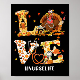 Liebe Türkei Stethoscope Nurse Life Erntedank Fa Poster
