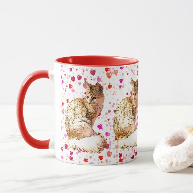 Liebe Türkisch Angora Tasse (Mit Donut)