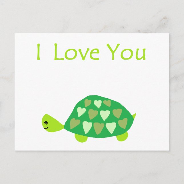 Liebe Turtle Postkarte (Vorderseite)