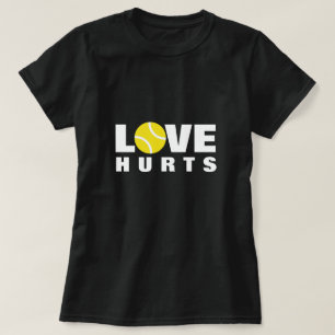 Liebe tut süßen Tennissport T-Shirt für Frauen weh