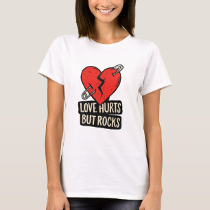 Liebe tut weh, aber Rock – gebrochenes Herz im Roc T-Shirt