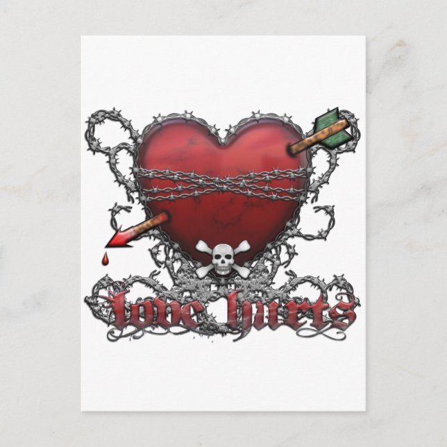Liebe tut weh postkarte (Vorderseite)