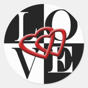 Liebe Two Hearts Wedding Umschlag Aufkleber Sticke