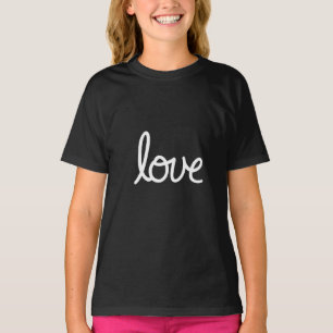 Liebe Typografie - Minimaler romantischer T - Shir T-Shirt