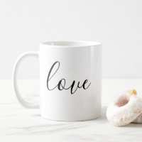 Liebe Typografie Minimalistischer Schwarzer Text