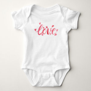 Liebe Typografie Pink Girly Baby Glam Niedlich Gir Strampler