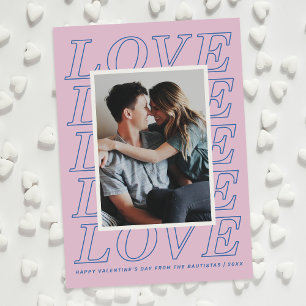 Liebe Typografie Valentine's Day Card - Lavendel Feiertagskarte