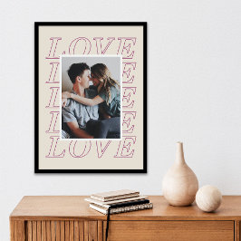 Liebe Typografie Valentinstag Poster - Lila