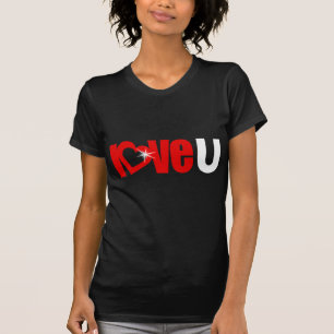"Liebe U" funkeln, meins valentiner Text oben T-Shirt