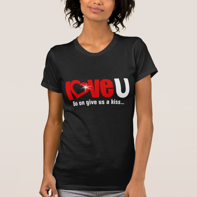 "Liebe U" gebt uns einen T - Shirt eines weißen Mä (Vorderseite)