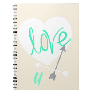 Liebe U Heart Arrows Notebook Notizblock