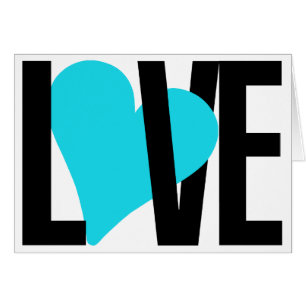 Liebe-u. Herz-Karte (blau)