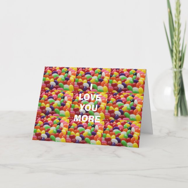LIEBE U MEHR ALS JELLY BEANS KARTE (Vorderseite)