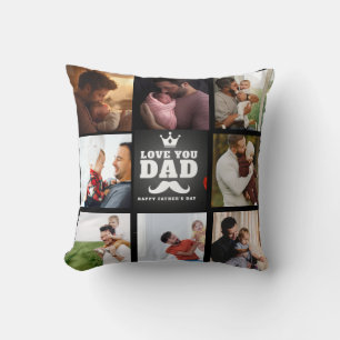 Liebe u Papa glücklicher Vater Tag Kissen