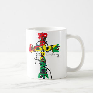 LIEBE U. PEACE-CROSS KAFFEETASSE