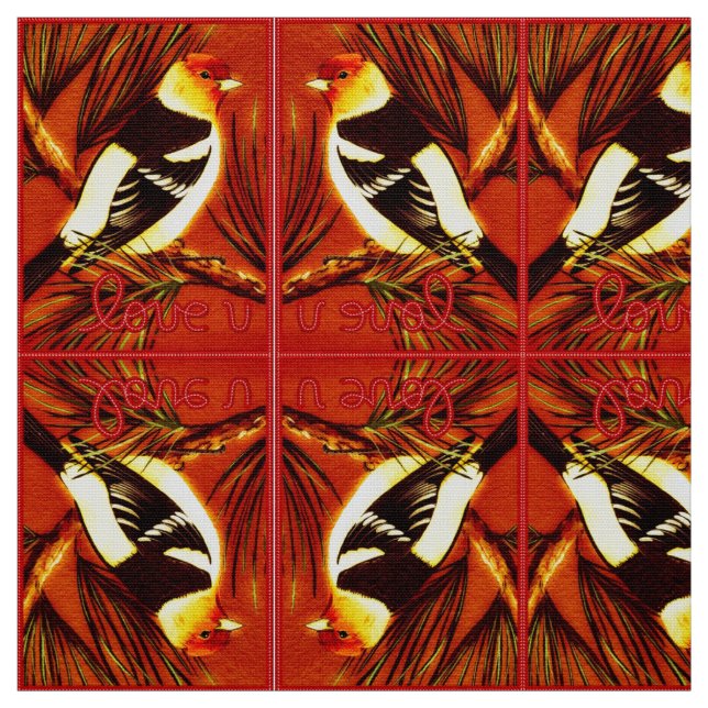 Liebe U Tanager Stoff (Muster)