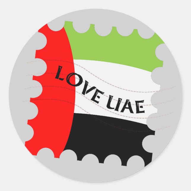 Liebe-UAE-Aufkleber Runder Aufkleber (Vorderseite)