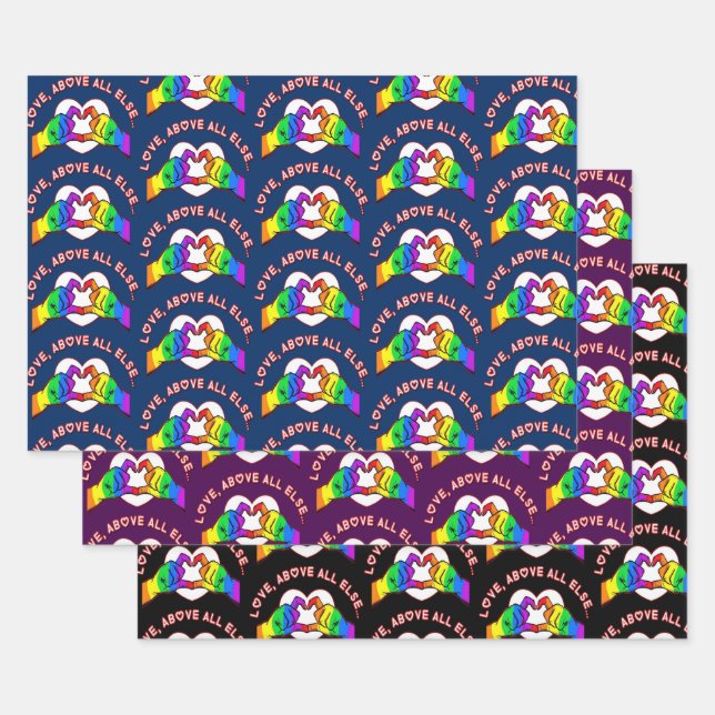 Liebe über alle anderen Papiertücher Geschenkpapier Set (Set)