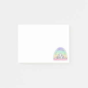 Liebe überwindet alles Hund Regenbogen Basset Houn Post-it Klebezettel