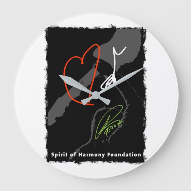 Liebe-Uhr Große Wanduhr (Vorderseite)