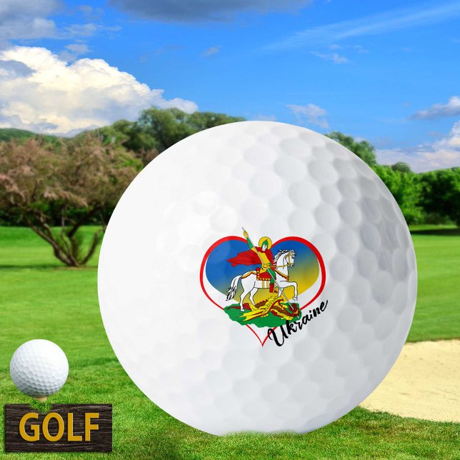 Liebe Ukraine Golf Balls, Herz, Ukraine-Flagge Golfball (Von Creator hochgeladen)