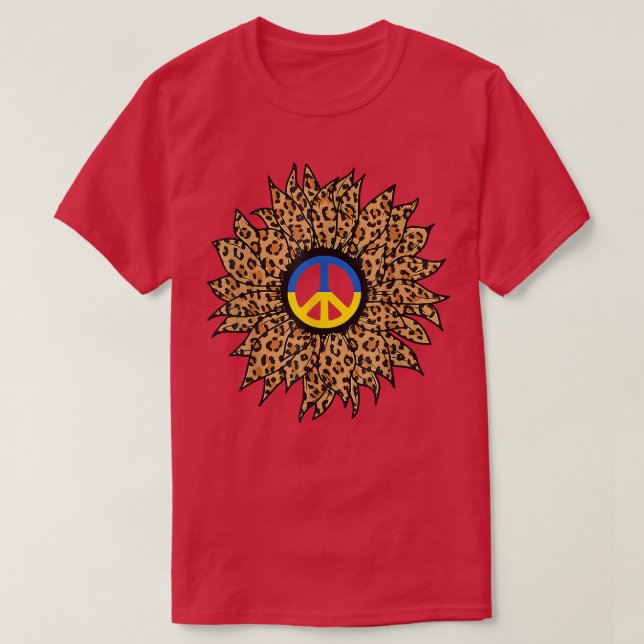 LIEBE Ukraine Sonnenblume ukrainische Flagge mit d T-Shirt (Design vorne)