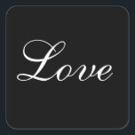 Liebe Umschlag Aufkleber in Schwarzweiß<br><div class="desc">Formal Wedding Vows Einladung Siegel Stickers © Fotografie und Design von TDSwhite bei ArtisticPostage.</div>