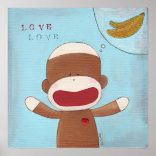 Liebe und Bananen-Plakat Poster