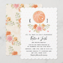 Liebe und Basketball Hochzeitseinladungen Einladung
