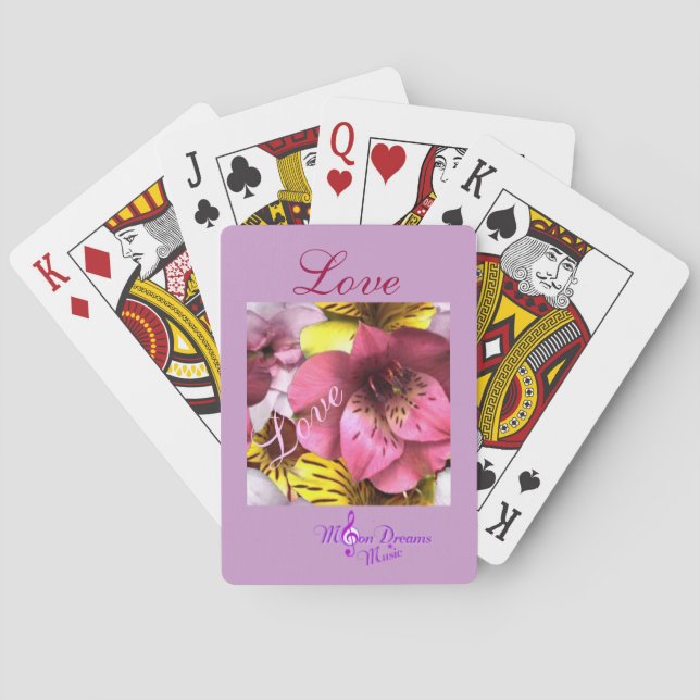 Liebe und Blume Fahrrad Poker Spielkarten (Rückseite)