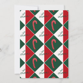 Liebe und Candy Canes Einladung
