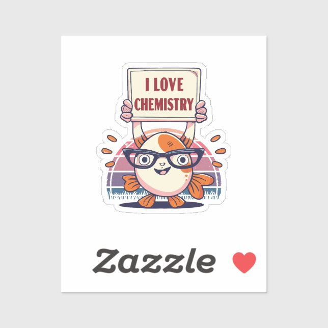 Liebe und Chemie Aufkleber (Blatt)
