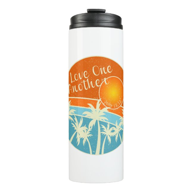 Liebe und Christliches Design Thermosbecher (Vorderseite)