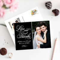 Liebe und Dank an Black Wedding Foto Vielen Dank