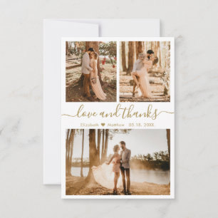 Liebe und Dank an White Gold Wedding Dankeschön Ca Dankeskarte