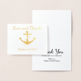 Liebe und Dank Anchor Foil Card Hochzeit Vielen Da Folienkarte