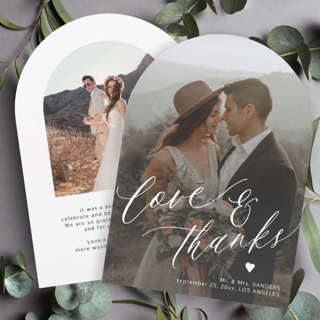 Liebe und Dank Arch Foto Hochzeit danke Ihnen Kart Einladung (Von Creator hochgeladen)