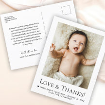 Liebe und Dank Baby Foto Geburtserklärung