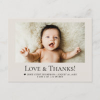 Liebe und Dank Baby-Foto Geburtsstatistik Softbeig