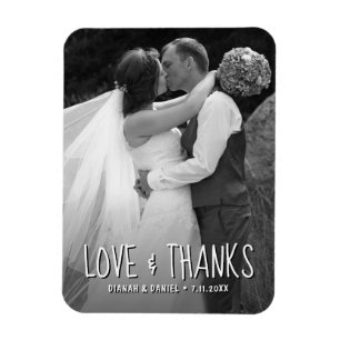 Liebe und Dank Custom Wedding danke Ihnen Foto Magnet