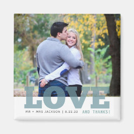 Liebe und Dank Custom Wedding Foto Magnet