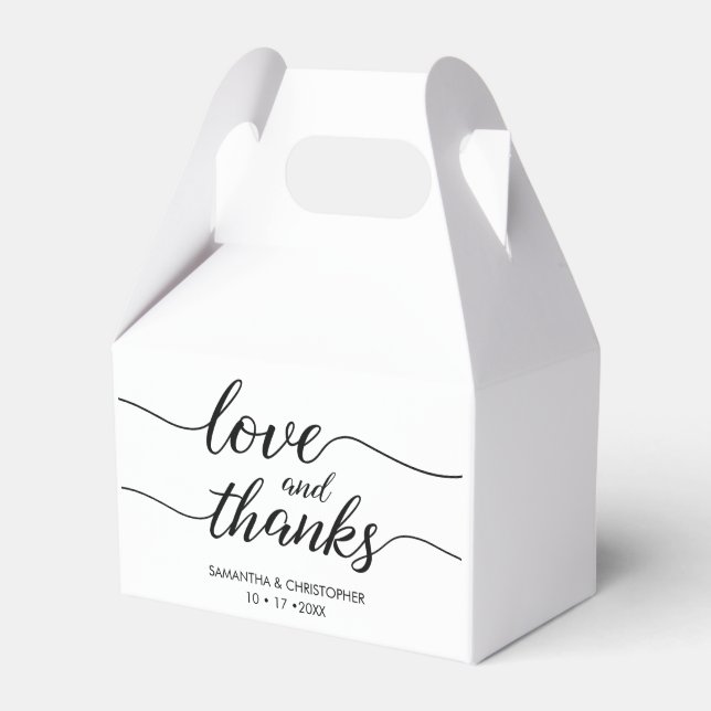 Liebe und Dank Einfach & Elegant Liebe Hochzeit Geschenkschachtel (Vorderseite)