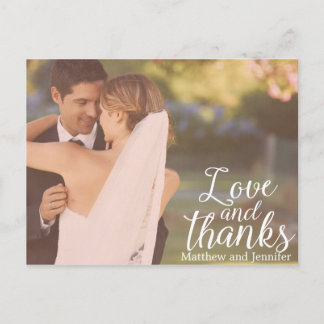 Liebe und Dank | Foto Wedding Vielen Dank Postcard Postkarte