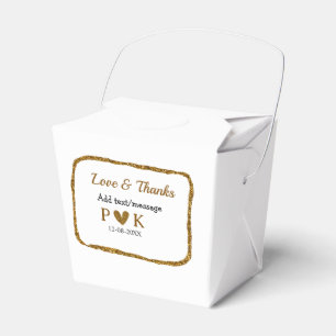 Liebe und Dank fügen Sie Pärchen Namen goldschwarz Geschenkschachtel
