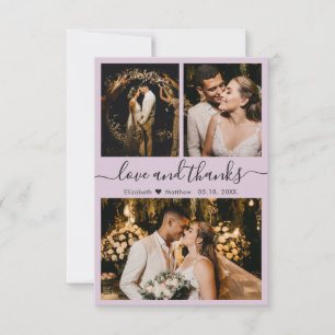 Liebe und Dank für die Hochzeitfotografie. Vielen  Dankeskarte