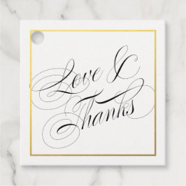 Liebe und Dank für elegante Script-Imitate Gold Bo Geschenkanhänger