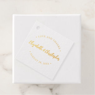 Liebe und Dank für Hochzeit Danke Custom Geschenkanhänger
