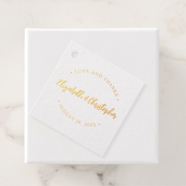 Liebe und Dank für Hochzeit Danke Custom Geschenkanhänger (Mit Box)