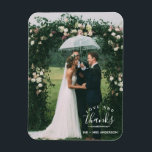 Liebe und Dank für Hochzeit danke Ihnen Foto Magnet<br><div class="desc">Vielen Dank für Ihre Hochzeitsmagnete mit Ihrem Lieblings-Hochzeitstag Foto. Passen Sie diese Magnete mit Ihren Namen und senkrechten Fotos an. Kontaktieren Sie mich über mein Geschäft,  wenn Sie Hilfe benötigen.</div>