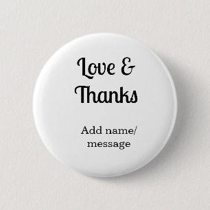 Liebe und Dank Geschäftsnamen-Textnachricht Button